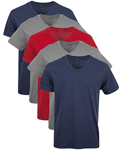 Gildan Estilo G1103 Camiseta para Hombre con Cuello de Pico, Paquete de Varias Unidades, X-Large