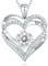 CDE Kette Damen 925 Sterling Silber Rosegold Geschenk für Sie Valentinstag Forever Love Herz Geburtsstein Anhänger Halskette für Frauen Schmuck Geburtstags Freundin Weihnachten Muttertags