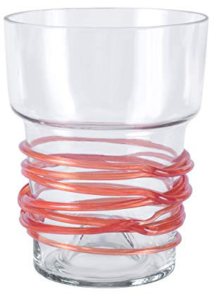 botle Orchideentopf Glas Übertopf Blumentopf Pflanzgefäß D 13 cm H 16,5cm rot