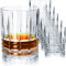 KADAX Verres à boire, lot de 6, verres à eau transparents à base renforcée, verres à jus à paroi épaisse, verres cannelés, verre à boire (bas, 320ml)