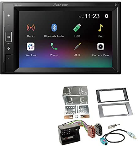 Pioneer DMH-A240BT 2-DIN Autoradio Bluetooth USB passend für Ford Fusion 2005-2012 Silber
