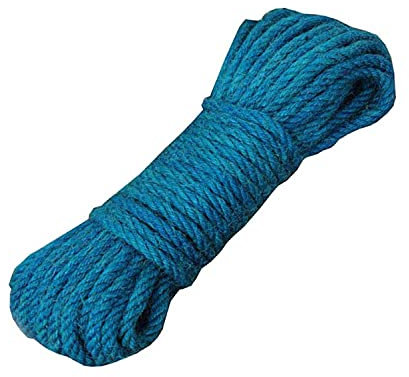 Fendawn Strive - Corda di canapa in iuta naturale, per decorazioni artistiche, 6 mm x 20 m, colore: blu