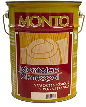 Laca Nitrocelulósica Transparente de Terminación. Secado Rápido, Excelente Tacto y Dureza. Montolac Transparente CM-30 Satinado (750ml, Satinado)
