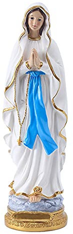 38.8cm H Lourdes Jungfrau Maria Statue, katholisch gesegnete Jungfrau Maria Statuen, katholisches Geschenk Harz Jungfrau Maria Figuren, geeignet für religiöse und Wohnkultur, Füllung Innen Raum