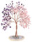 mookaitedecor Heilender Amethyst & Rosenquarz Kristall Dekor Baum mit Achat Scheibe Basis, Stein Geschenk Glück Geld Baum für Frauen Feng Shui Büro Home Decor