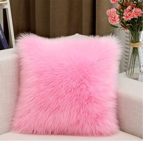 Luxuriöser Kunstplüsch-Überwurf-Kissenbezug, Zuhause, dekorative, superweiche, Flauschige Kissenbezüge, Plüsch-Kissenbezüge, quadratischer Kissenbezug für Zuhause, Sofa, Couch, Bett, Auto,
