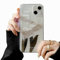 Fycyko Kompatibel mit iPhone 13 Hülle Transparent Aesthetic Blumen Hülle iPhone 13 Schön Weiß Flowers Malen Design Girls Elegant Handyhülle Silikon Soft TPU Dünn Clear Handy Case für iPhone 13
