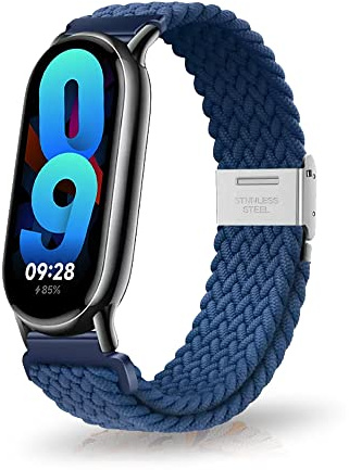 Nylon Armband für Xiaomi Smart Band 10 / Xiaomi Smart Band 9/8 Uhrenarmband | Geflochtenes Solo Loop Elastisches Soft Nylon Sport Uhrenarmband, Ersatzbänder