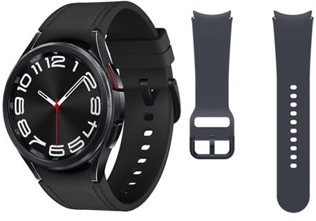 Samsung Galaxy Watch6 Classic 4G LTE, 43 mm + Correa de recambio - Smartwatch, Control de Salud, Seguimiento Deportivo, Batería de Carga Rápida, Negro (Versión Española)