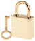 Petit cadenas doré pour boîte à bijoux et bagages – Mini cadenas carré (doré clair)