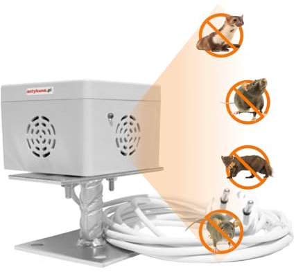 ANTIMARDER LUBERDA Marderschutz Silent Light | 3-Seiten-Wirkung | Ideal für Parkhäuser, Dachböden, Balkone | Hermetisch, begehbar | Stromversorgung 230V