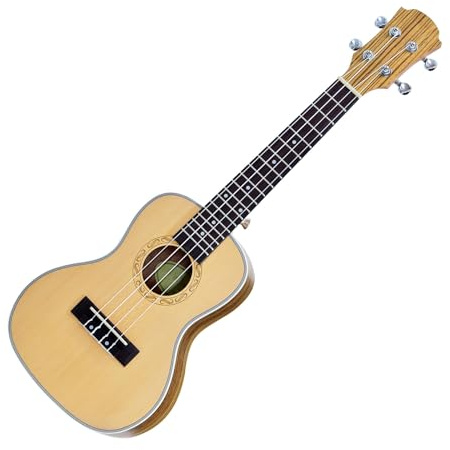 24/26 Zoll Ukulele Zebrawood Viersaitige Ukulele Kleines Gitarrensaiteninstrument Für Musikanfänger Ukulele Einsteiger Kit (Color : 02, Size : 26 inch)
