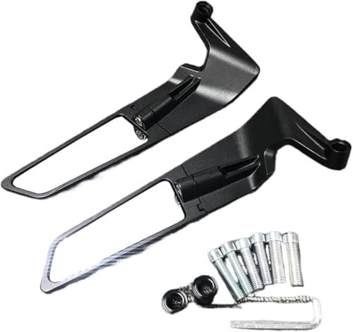 Sobeta Motorrad Stealth Mirrors, Windflügel Rückspiegel, Sportflügel verstellbar kompatibel mit MT 07 MT07 MT 09 MT09 SP MT 10 MT10 SP