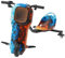 Apriltop 3Gang Kinder Elektro Roller mit LED, Elektro Dreirad Kinder für über 5 Jahre alt, Max Belastung 100Kg, Einstellbare Länge 35-39,7 Zoll, Schwarz+Blau+Rot