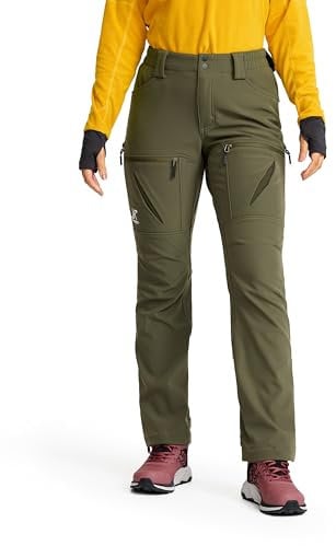 RevolutionRace Hiball Softshell Pants für Damen, Outdoor Hosen für Wandern, Grape Leaf, XL