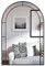 Muzilife Bogen Ganzkörperspiegel, 120 x 78 cm Wandspiegel mit Eisenrahmen, moderner gewölbter Spiegel mit mattem Metallrahmen für Schlafzimmer, Flur, Bad, Hängend oder an die Wand gelehnt, Schwarz