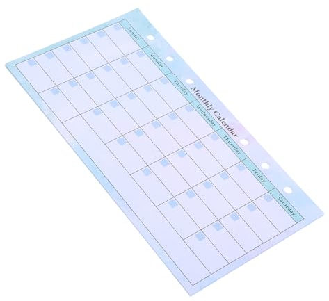 TOGEVAL 14 Sheets Monthly Planner Fridge Calendar Advent Calendar Daily Planner Organizer Refill Calendar Planner Refill Spiral Planner Refill Weekly Calendar Pad Tear off Paper Blue