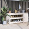 Generisch Outdoor-Küchenschrank Weiß 106x55x64 cm Massivholz Kiefer,jiangboyue-832334
