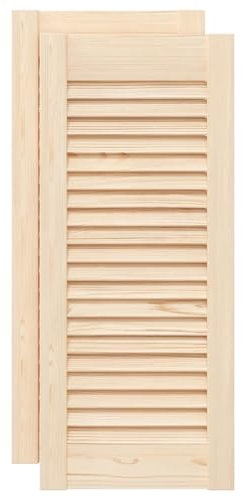 vidaXL Schranktüren Lamellen-Design 2 Stk. 69x29,5cm Massivholz Kiefer, Möbeltür, Kleiderschranktür, Lamellen-Paneel, Schranktür mit Lamellen