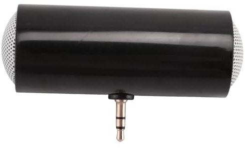 Asuinxurr Mini altoparlante stereo da 3,5 mm, lettore musicale MP3, altoparlante per cellulare, tablet, PC nero