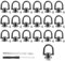 LuminaryLair 20 Stück Ring Schraubnieten Schwarz, 15mm Schraubnieten mit D Ring, Drehbare D Ringe Rivets, Pull Ring Nieten, Kopf Button Stud, für DIY Geldbörse Lederkragen Gürtel Handtasche