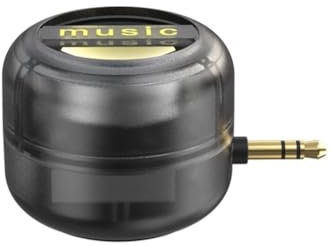 Qerwsdty Mini Altavoz Portátil Caja de Sonido Universal de 3,5 mm Amplificador de Altavoz para Teléfono Móvil Altavoces Externos con Cable Negro Transparente