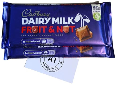 Dairy Milk Fruit & Nut Milk Chocolate Bar 110g 2 Pack