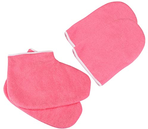 BIUDECO Paraffintherapie Zubehör Satz Fuß und Handschuh Überzüge Wärmetherapie Wachsbad Fußpflege Spa Kosmetikstudio