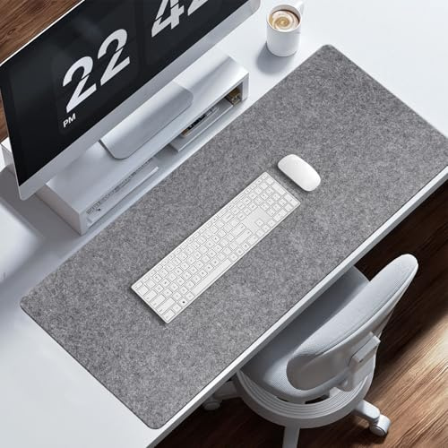 Fyrdm 100 x 40 cm Schreibtischunterlage Filz, Filzunterlage Schreibtisch