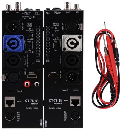 Hipzeepo Testeur de Câble Compatible Détection Automatique en un Seul Appareil, Mètre de Ligne Audio Séparé.