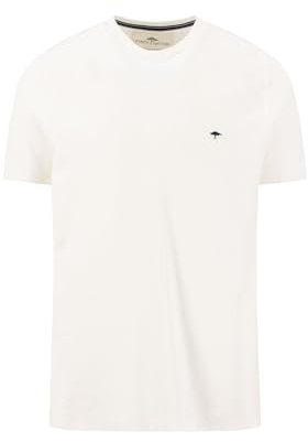 T-Shirt aus Baumwolle mit Struktur und Rundhalsausschnitt