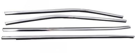 Edge Trim Fit for Qashqai 2015-2020 Weatherstrip Glass Outer J11 80821-DF30A 4 Pcs Chrome Outside Window Glass Rubber Car Door Protectors