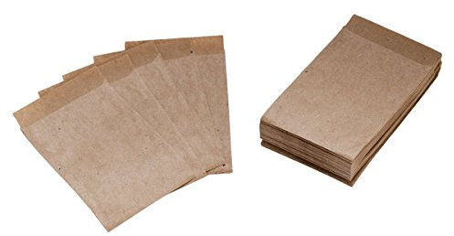 50 x Mini Flachbeutel KRAFTPAPIER Freudentränen Tüten 6,3 x 9,3 cm - Mini Papier Gastgeschenk Taschentücher Blumensamen Samentüten