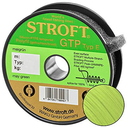 WAKU Stroft Schnur GTP Typ E geflochten maigrün 125m Typ E5 12,00kg