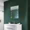 Illuminated Bathroom Mirror with LED Lights 500x700mm IP44 Rated - Leto Battery Operated Bathroom Mirror, Wall-Mounted Vanity Mirrors for Women, Battery Powered Modern Vanity LED Mirrors for Bathrooms