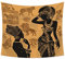 MIANJUNAN Tapestry Wall Hanging,Afrika Frau Drucken Wandteppiche, Indische Böhmischen Couch Decke Groß Hängenden Tuch Strandtuch Yoga Matte Werfen, Für Home Wand Dekor, 200 × 150 cm