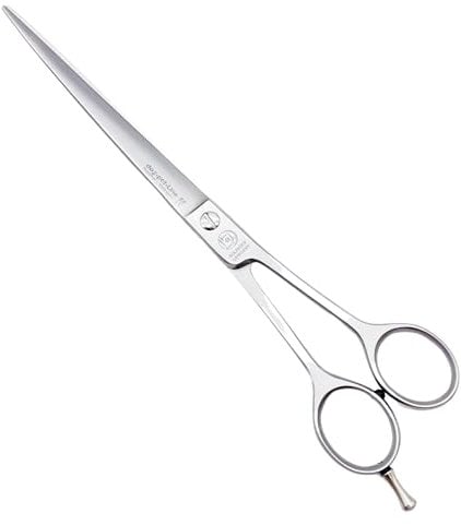 NTS-Solingen Premium Hundeschere Viehschere Fellschere Mähnenschere gebogen 6,0 bis 9,0 rostfrei 15-23 cm, Made in Solingen Germany (7,5 = ca. 19,0 cm)