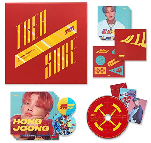 ATEEZ 3rd Mini Album - Treasure EP.3 : One To All [ ILLUSION Ver. ] CD + Photo Booklet + Sticker + Folding Poster + Postcards + Photocards + FREE GIFT(New)