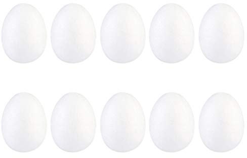 Amosfun 50 Stücke Styroporeier Styroporkugeln Ostereier Styropor Eier zum Basteln und Bemalen Polystyrol Ball Kugeln für DIY Handwerk Hochzeit Weihnachten Christbaumschmuck 6cm