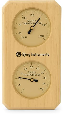 Bjerg Instruments Sauna-Thermometer und Hygrometer 2 in 1 Innenfeuchtigkeit Temperaturmessung Saunaraum