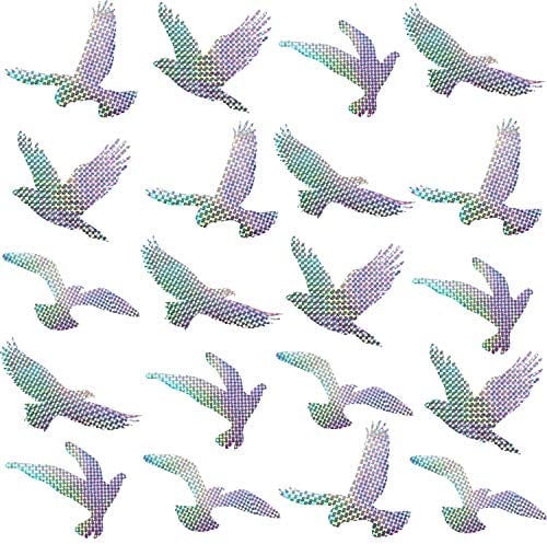 Anti-Collision Alert Stickers Alert Bird Window Clings Prevent People and Bird Strikes on Window Glass, 5 Styles (20)