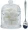 Chase Chic Sucrier en verre, Sucrier transparent avec couvercle et cuillère Distributeur d'assaisonnement 9.4 oz/280 ml Boîte à sucre pour café, restaurant, cuisine et petit-déjeuner à la maison