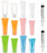 BENECREAT 24PCS 5ml/10ml Tubes Souples en Plastique Rechargeables 6 Bouteilles d'échantillons de Maquillage de Couleurs avec Entonnoir 4PCS et seringue 2PCS pour shampooing Lotion
