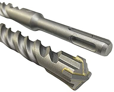 SDS Plus Cross Head Hammer Drill Bit - 4 Point X Head Cutter Carbide Double Twisted - Drilling Masonry, Concrete, Brick, Stone (4.0 x 110mm)