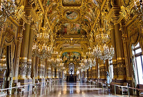 SCHLOSS Fototapete VLIES-400x260 cm (3275A)-Palast Vintage Design Malerei Kunst Versailles Wandtapete-Inkl. Kleister-Vliestapete Bild Dekoration Wand-Dekor Moderne Motiv-Tapete Panorama Poster XXL