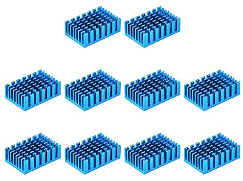 sourcing map 10St Kühlkörper Thermische Selbstklebende Elektronik Kühler 30x20x10mm Schwarz