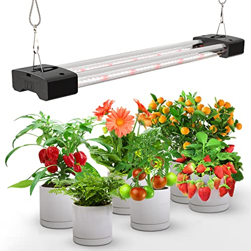METRYEE LED Grow Lights 16W Full Spectrum Integrated Growing Lamp Lighting Fixtures with High PPFD for Greenhouse Hydroponic Indoor Plant Seedling Veg and Flower
