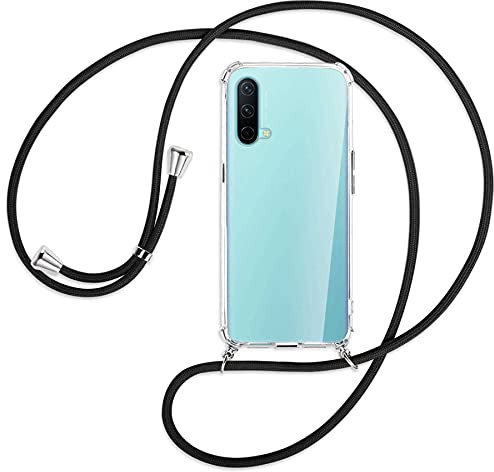 mtb more energy® Handykette kompatibel mit OnePlus Nord CE 5G (6.43'') - schwarz - Smartphone Hülle zum Umhängen - Anti Shock Full TPU Case