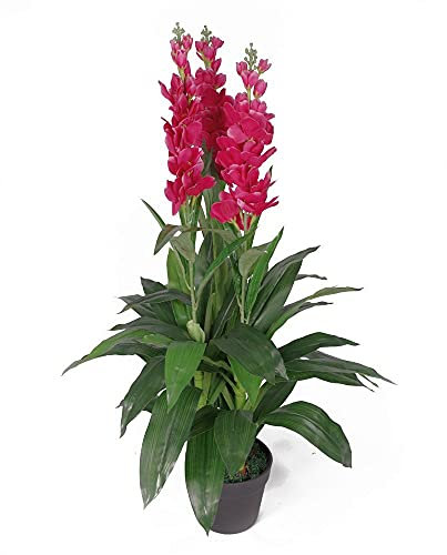 Leaf Design UK - Orchidea artificiale, 100 cm, colore: rosa