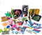 Huslage24 Set ?berraschungspaket Small Bong Drehtablett Grinder Tubes Papers